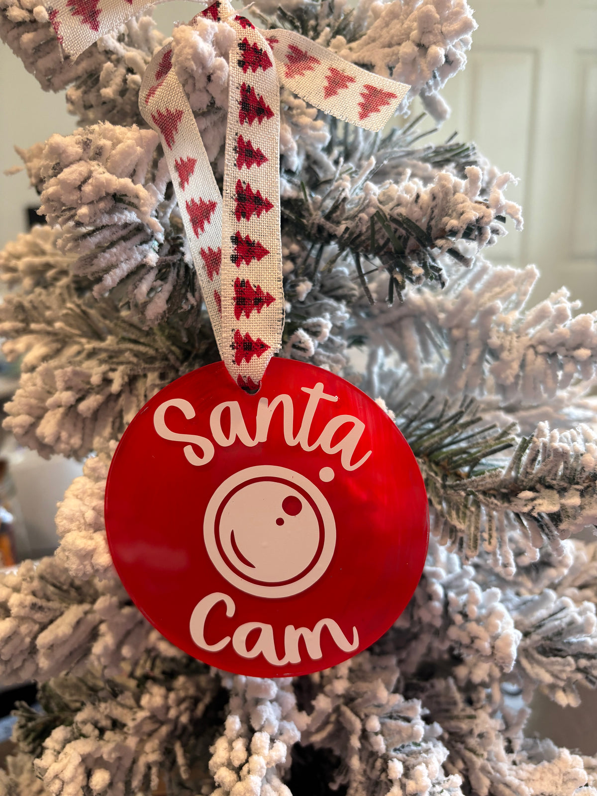 Santa Cam Acrylic Ornament