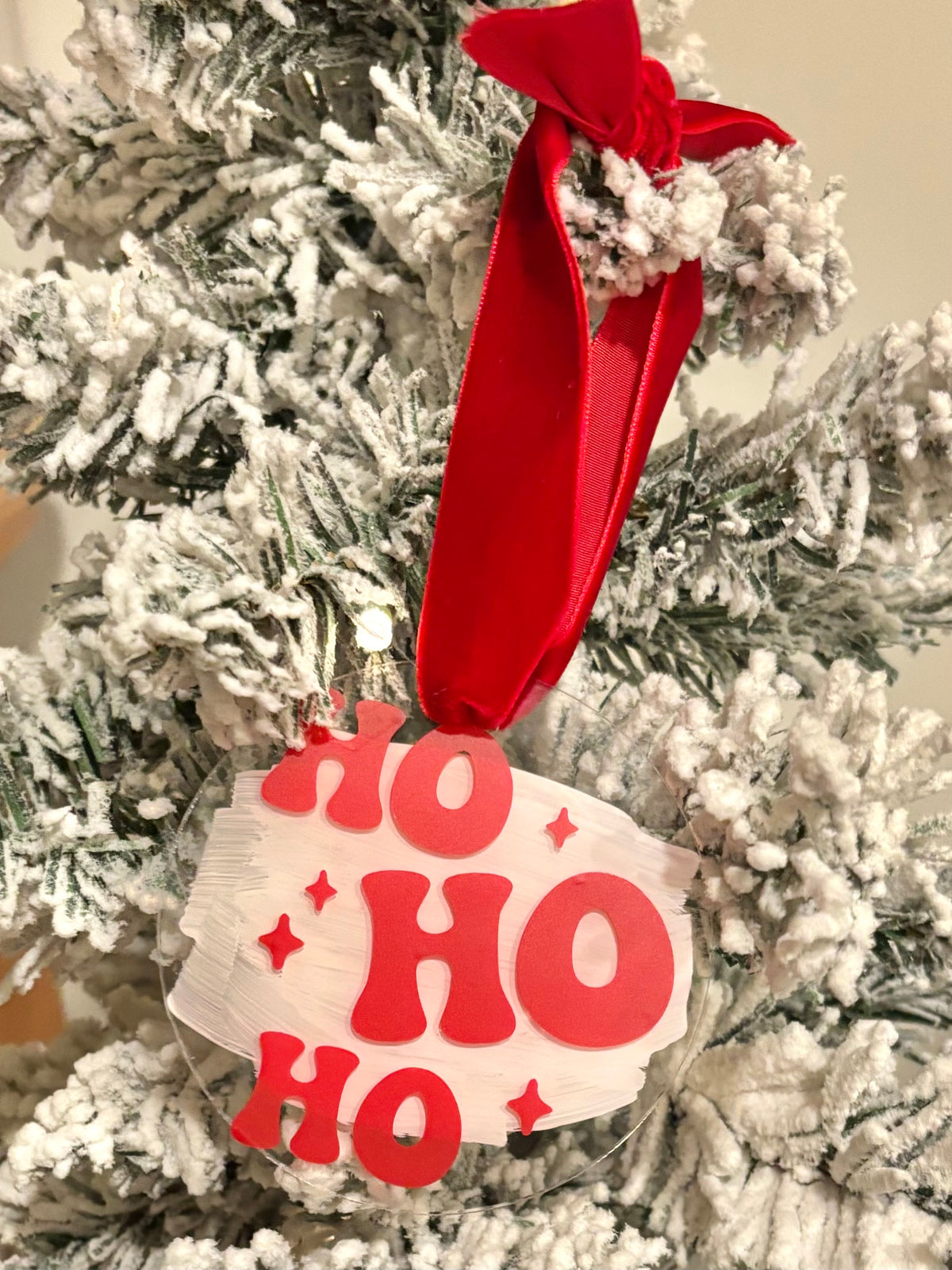 Ho Ho Ho Acrylic Christmas Ornament